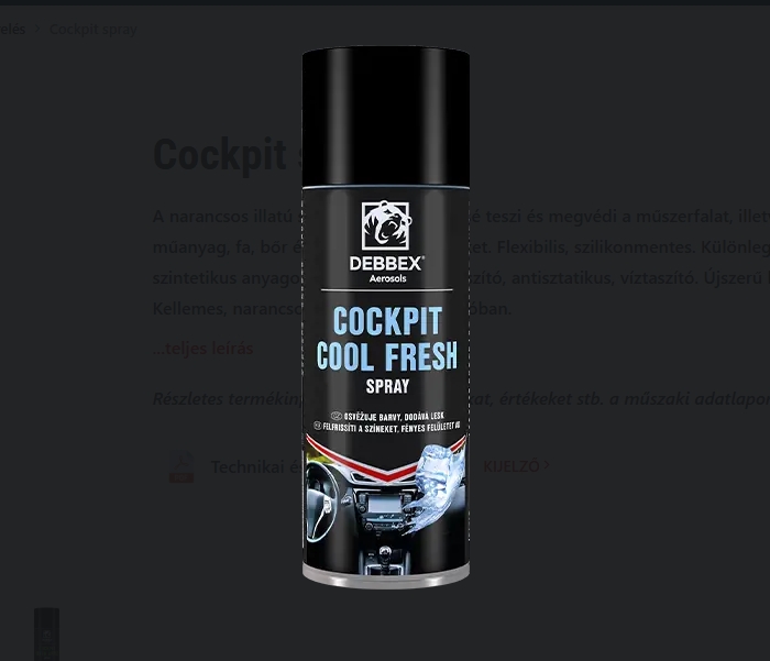 DEBBEX Műszerfalápoló Spray CoolFresh 400ml - Image 3