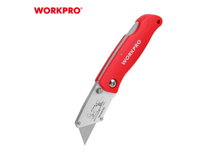 WorkPro Vágókés trapéz pengével,nyitható