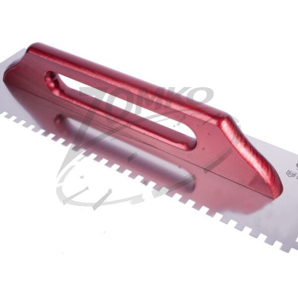 OLEJNIK svájci glettelő fogazott INOX E8 130*480mm Profi