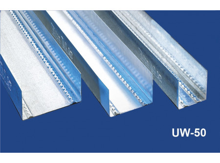 UW50 4m-05mm vízszintes falvázprofil