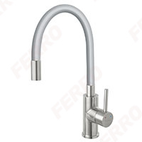 Zumba IV INOX Ezüst mosogató csaptelep Ferro