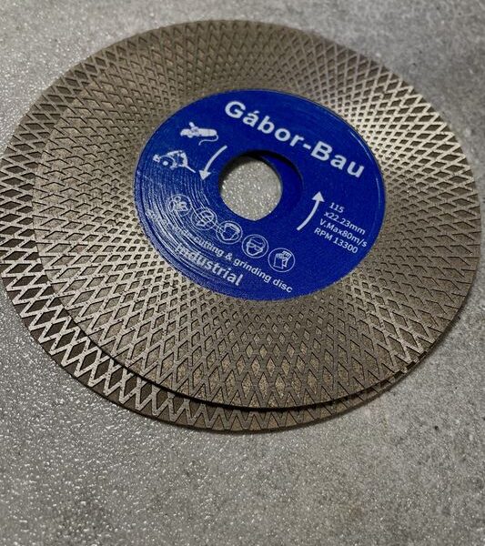 Gyémánt vágó-és csiszolókorong 2 oldalas GB ÚJ KÉK 125mm