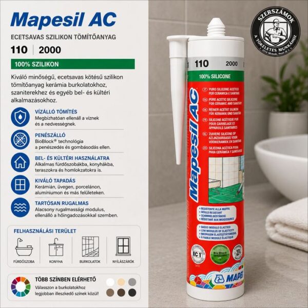 Mapei Szilikon MAPESIL AC 174 tornádó 310ML
