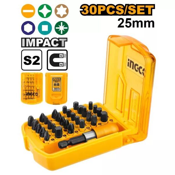 INGCO Impact bithegy készlet 25mm 30 részes S2